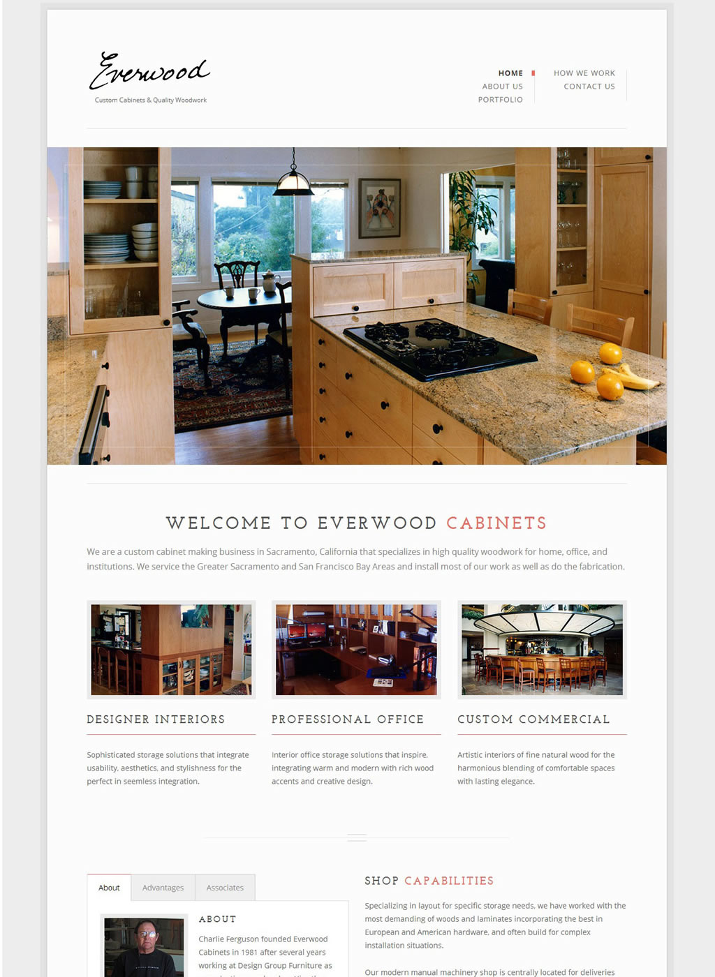 Home page of Everwood Cabinets