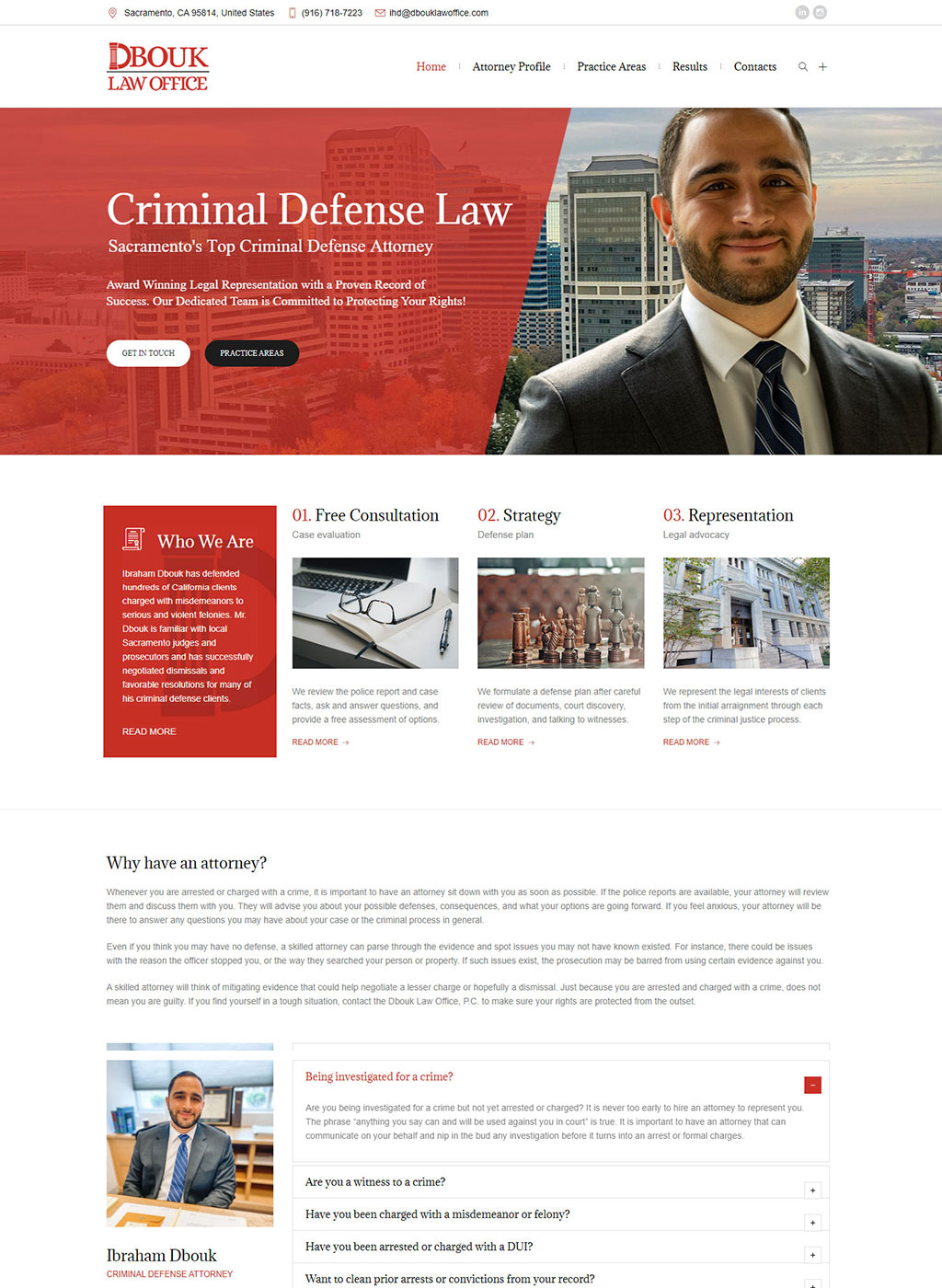 Website developed for Dbouk Law Office