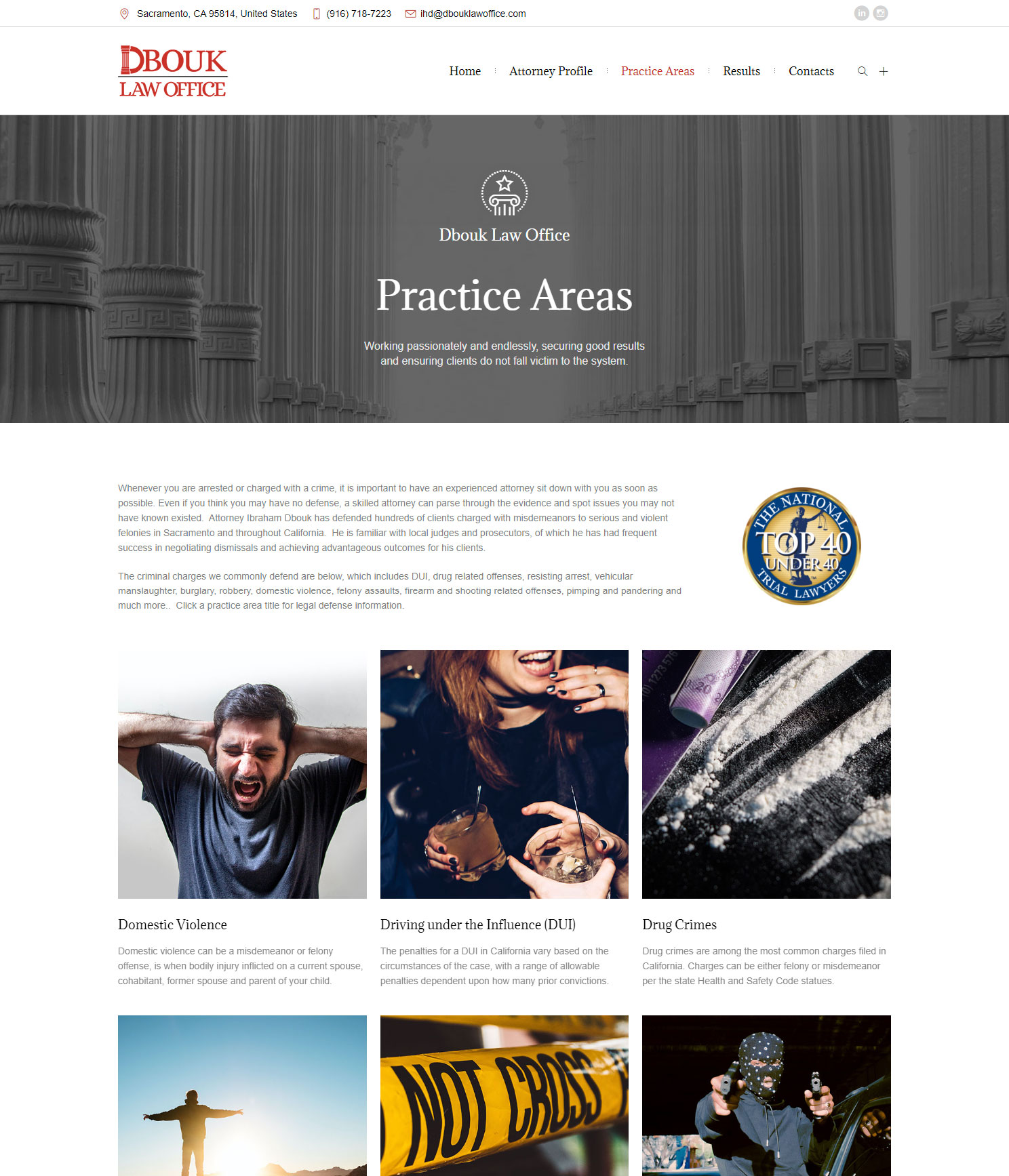 Website developed for Dbouk Law Office